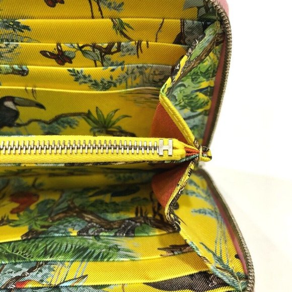 HERMES Azap Long Silk-In Zip Around Long Wallet Epsom Pink Based/SilverHardware - Picture 6 of 16